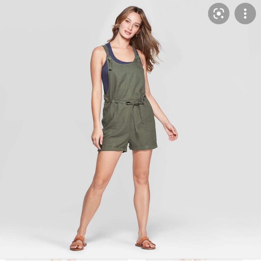Universal Thread Army Green Overall Romper